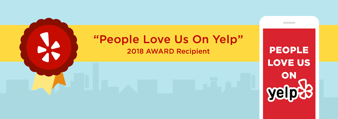 People love us on Yelp award 2018